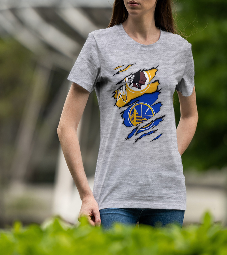 Washington Redskins Golden State Warriors Fusion T-Shirt