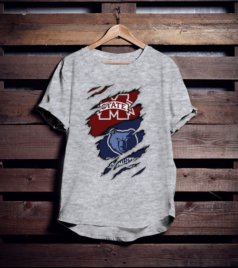 Memphis Grizzlies Mississippi State Bulldogs Rip T-Shirt