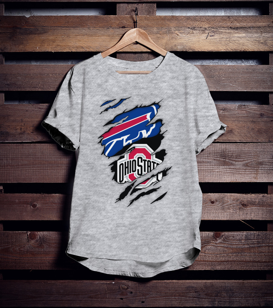 Buffalo Bills Ohio State Buckeye Logo Mashup T-Shirt
