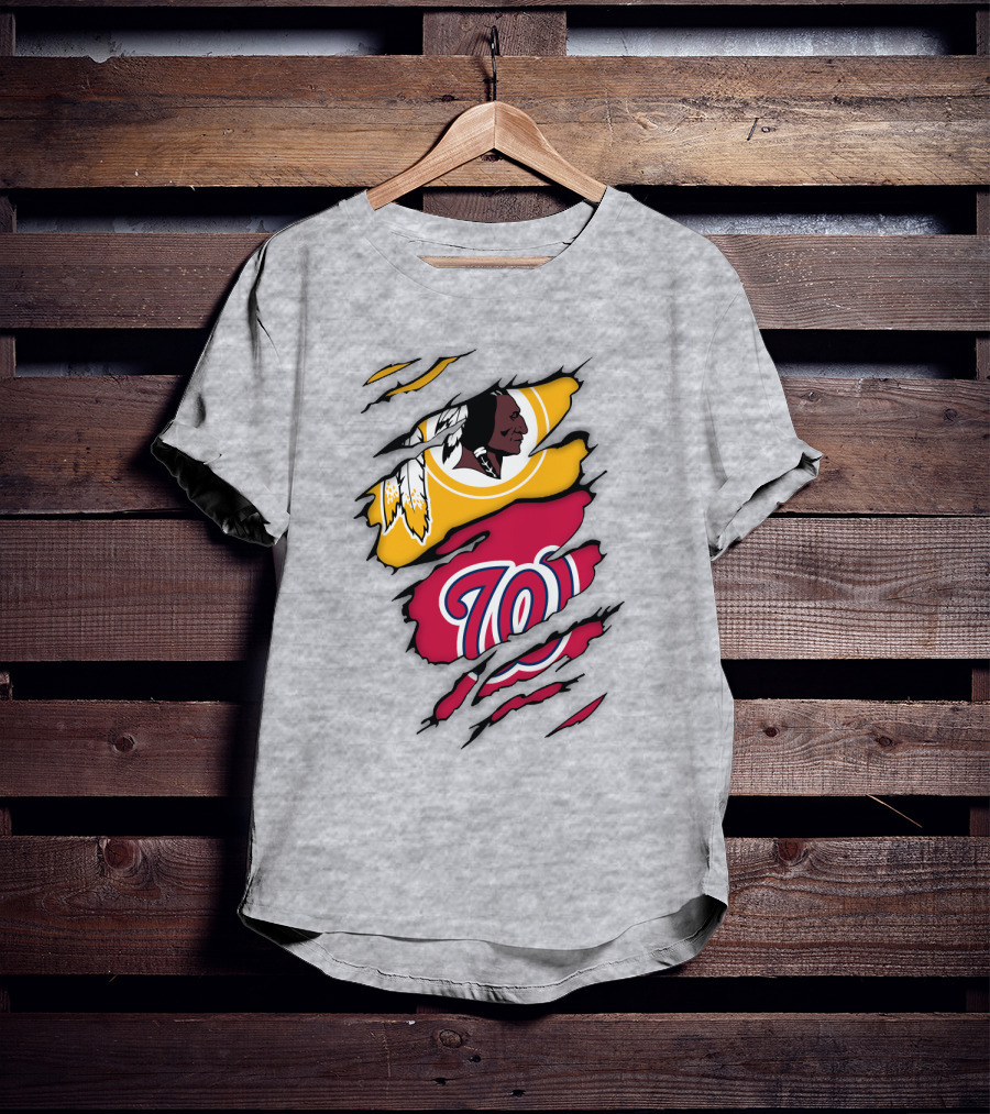 Washington Redskins Nationals Logo Mashup T-Shirt
