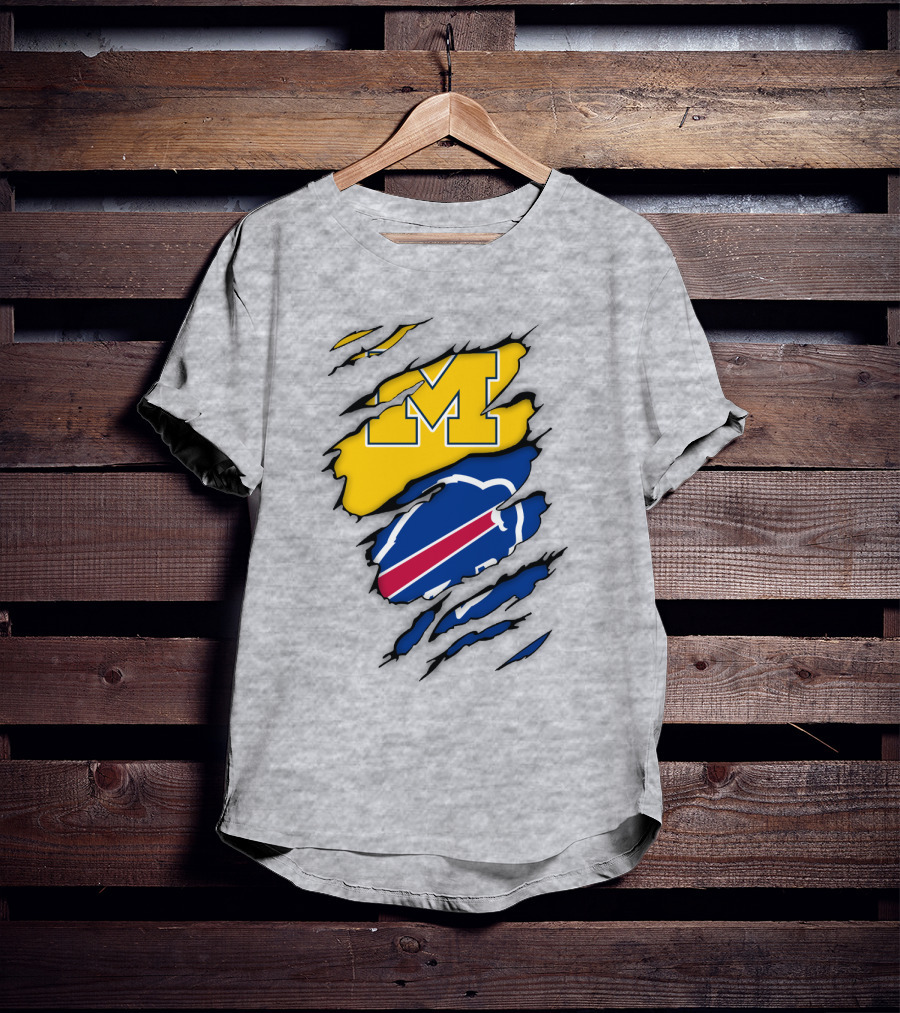 Buffalo Bills University Of Michigan Claw Rips T-Shirt