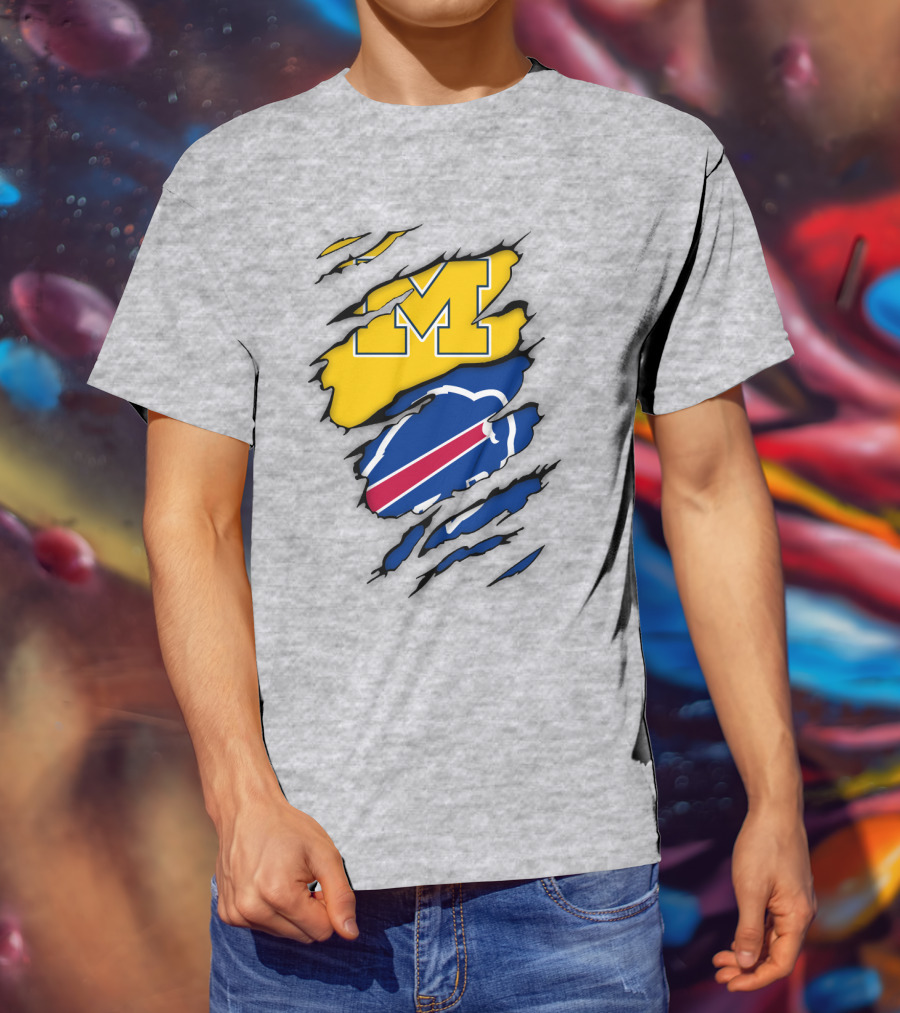 Buffalo Bills University Of Michigan Claw Rips T-Shirt