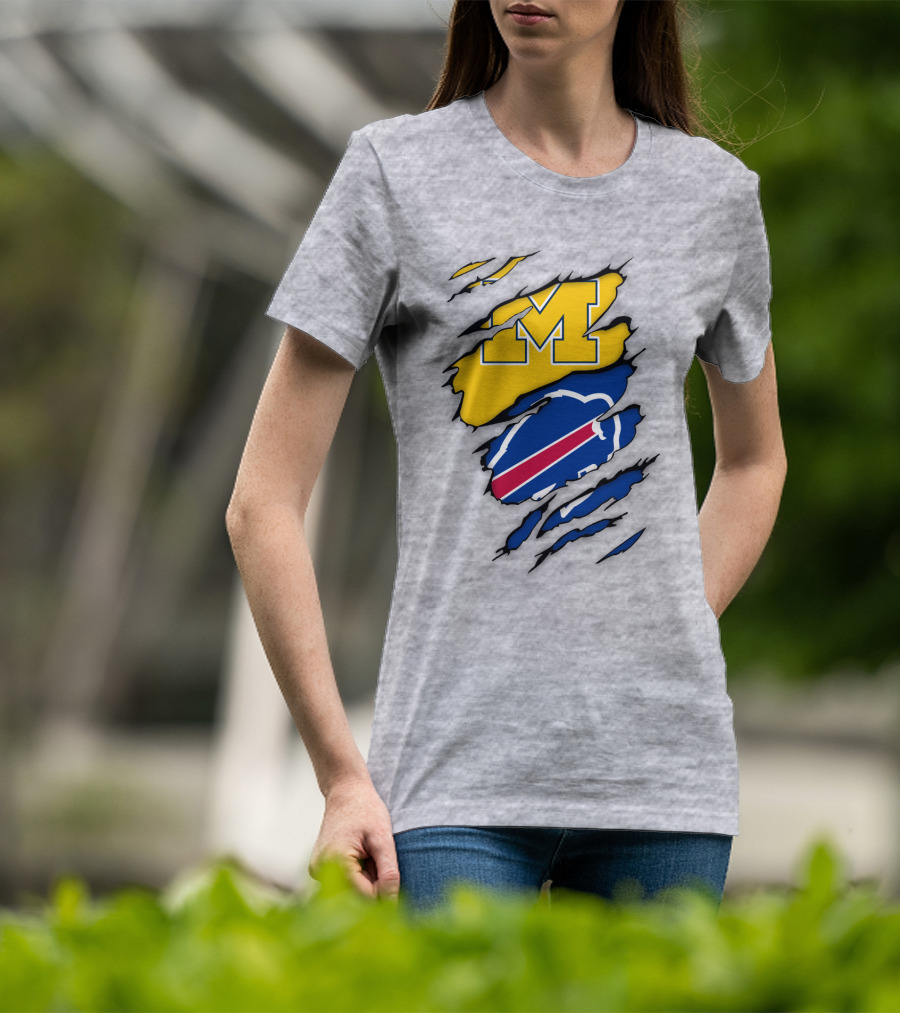 Buffalo Bills University Of Michigan Claw Rips T-Shirt