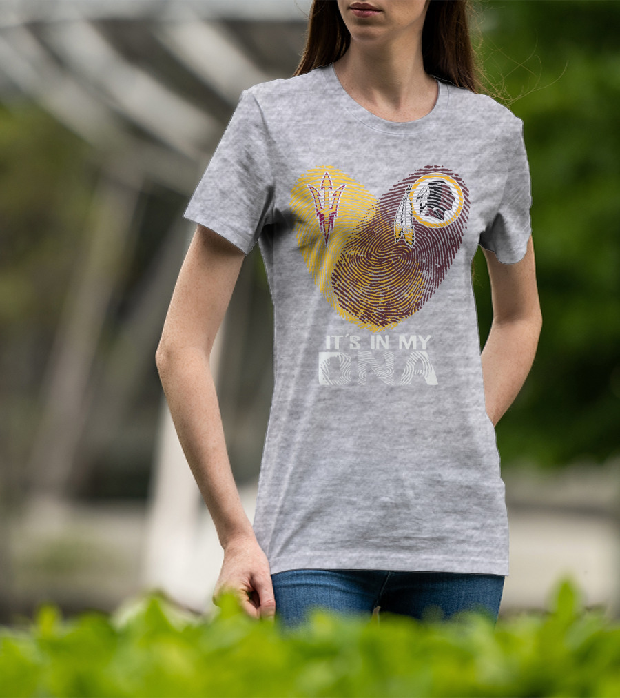 Arizona State Sun Devils It's In My Dna Washington Redskins T-Shirt