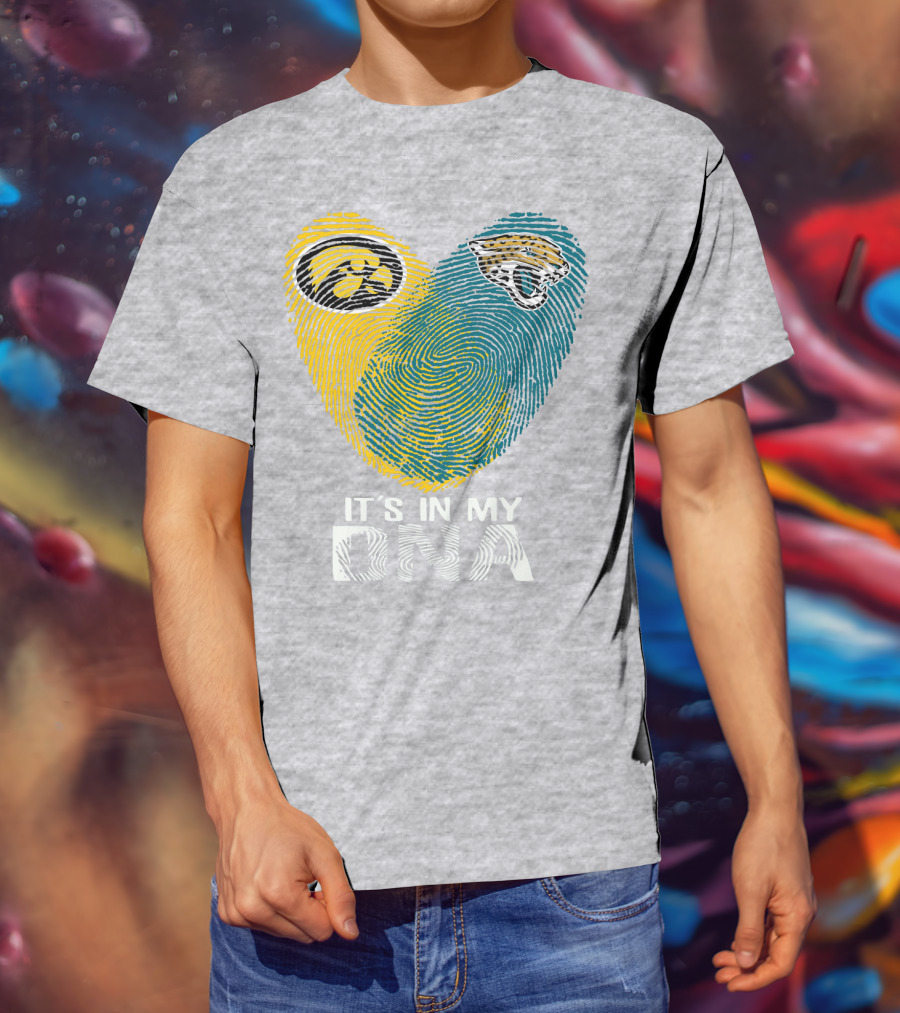 Jacksonville Jaguars Iowa Hawkeyes It's In My Dna T-Shirt