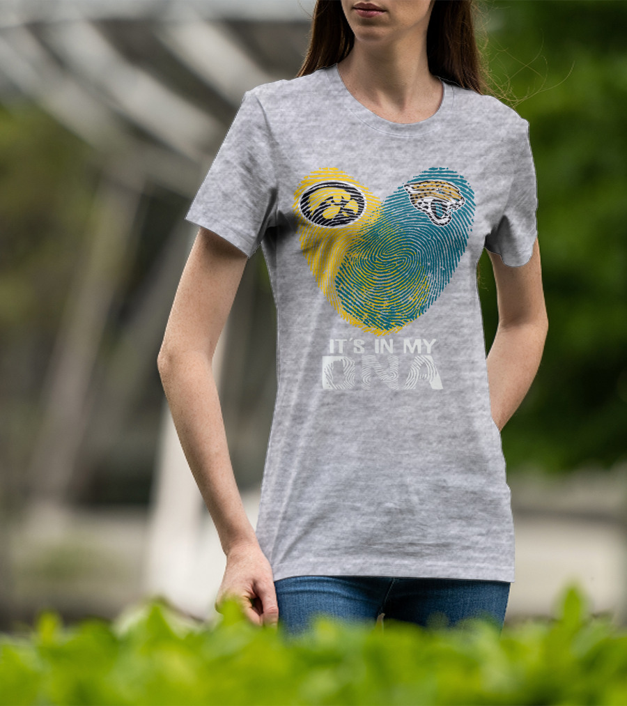 Jacksonville Jaguars Iowa Hawkeyes It's In My Dna T-Shirt