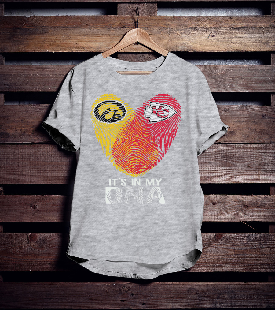 Kansas City Chiefs Iowa Hawkeyes It's In My Dna T-Shirt