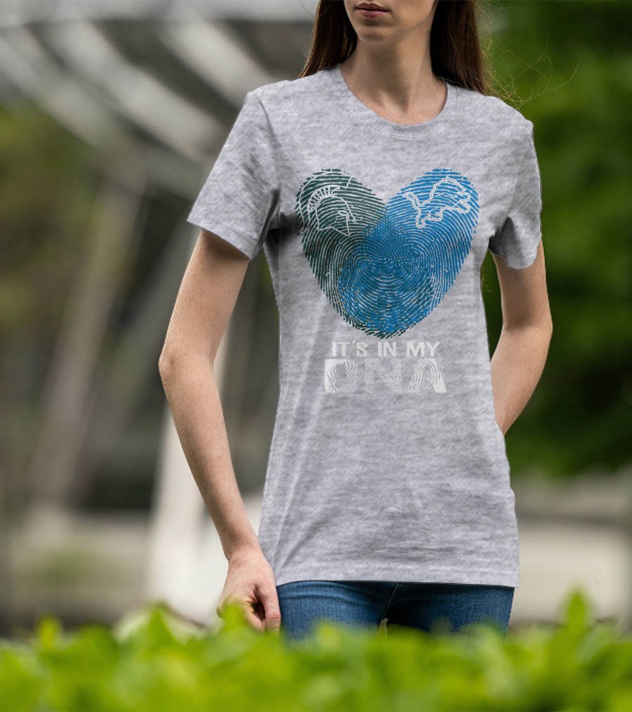 Detroit Lions Michigan State It's In My Dna T-Shirt