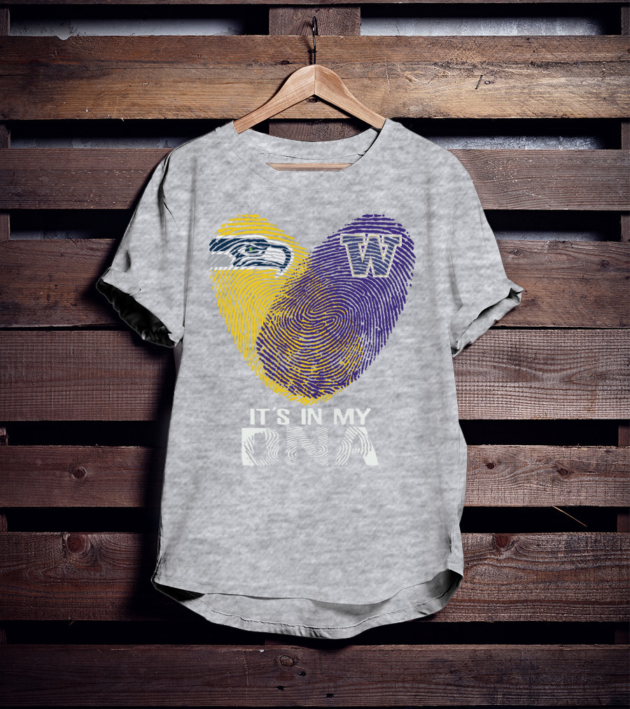 Seattle Seahawks Washington Huskies It's In My Dna T-Shirt