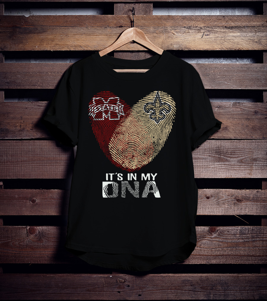 New Orleans Saints Ms State It's In My Dna T-Shirt