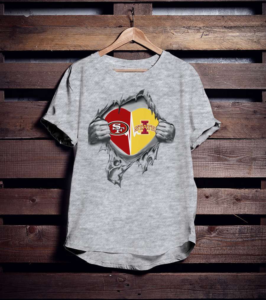 San Francisco Iowa State Heart Emblem T-Shirt