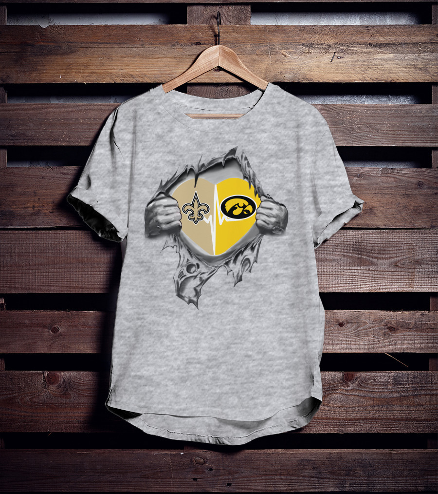 New Orleans Saints Hawkeyes Heart T-Shirt