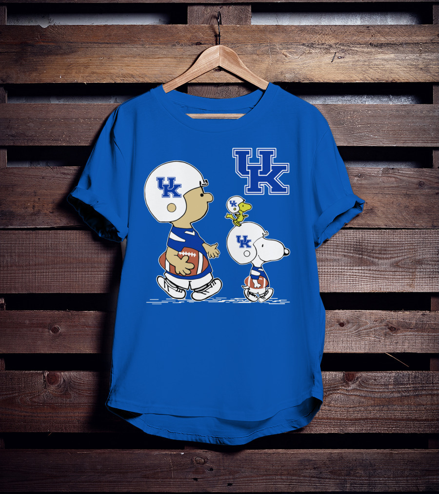 Kentucky Wildcats Peanuts Football Characters UK T-Shirt
