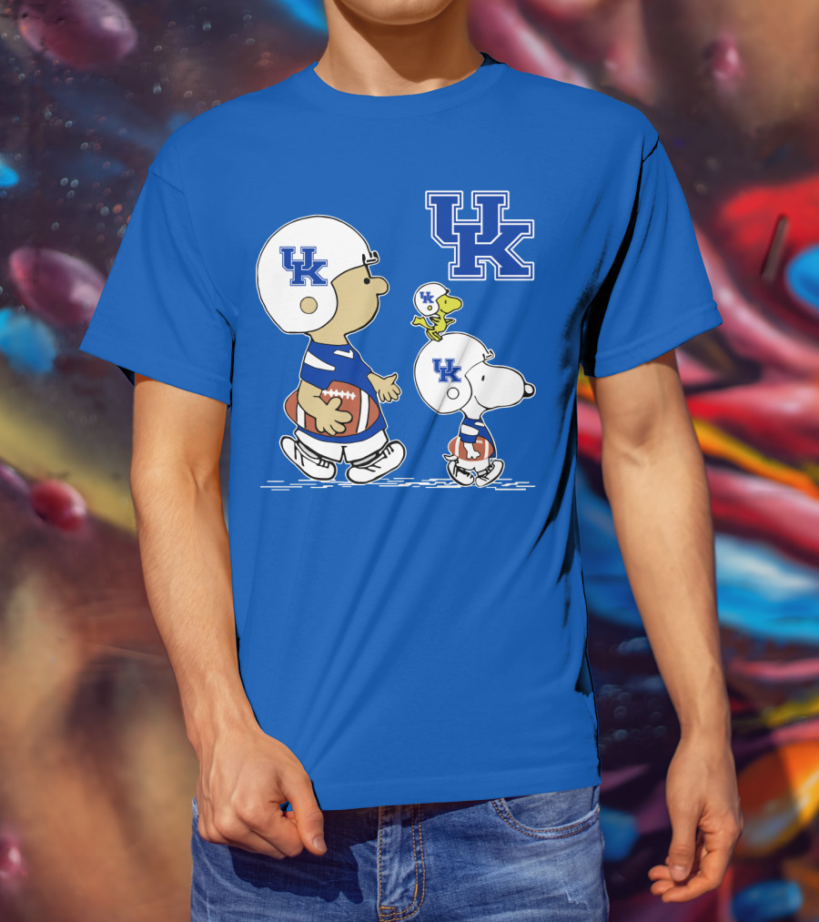 Kentucky Wildcats Peanuts Football Characters UK T-Shirt