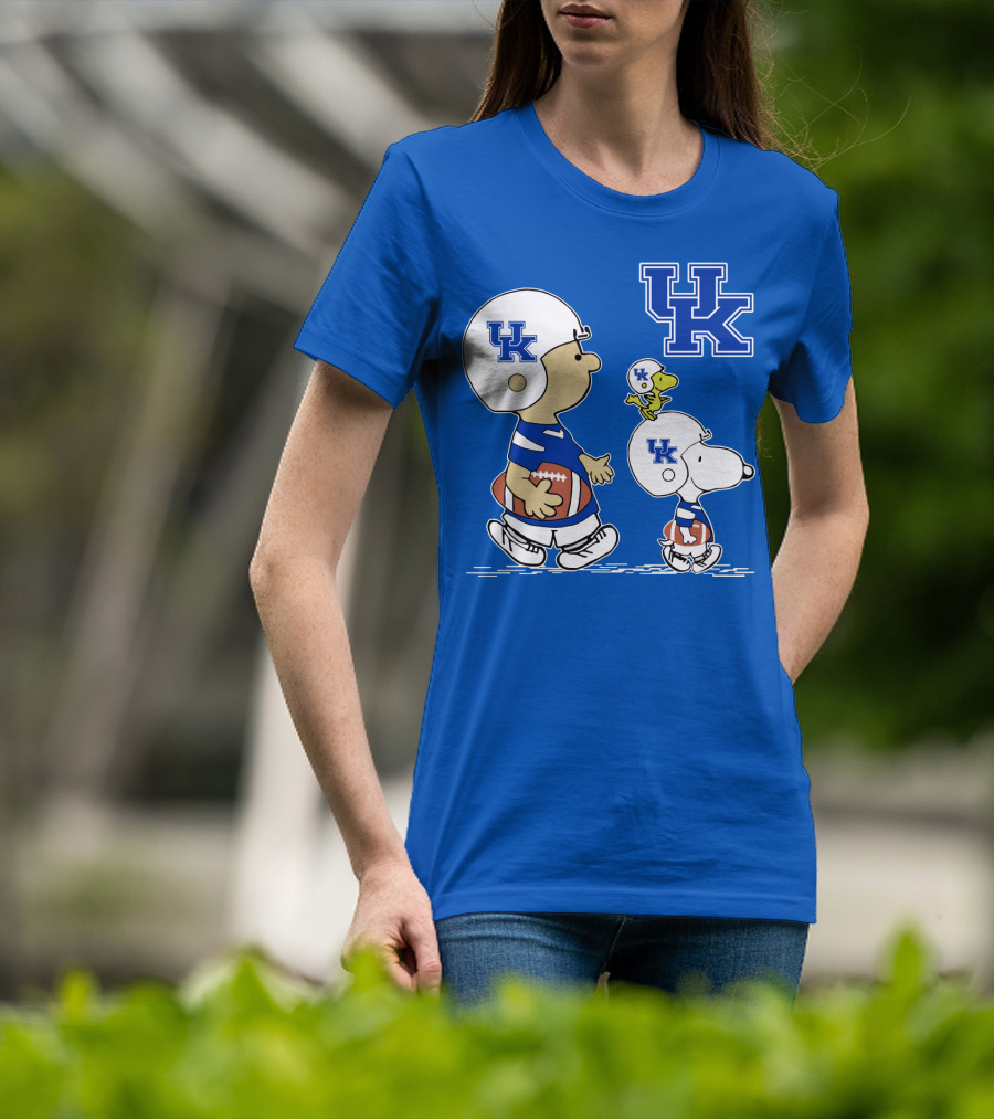 Kentucky Wildcats Peanuts Football Characters UK T-Shirt