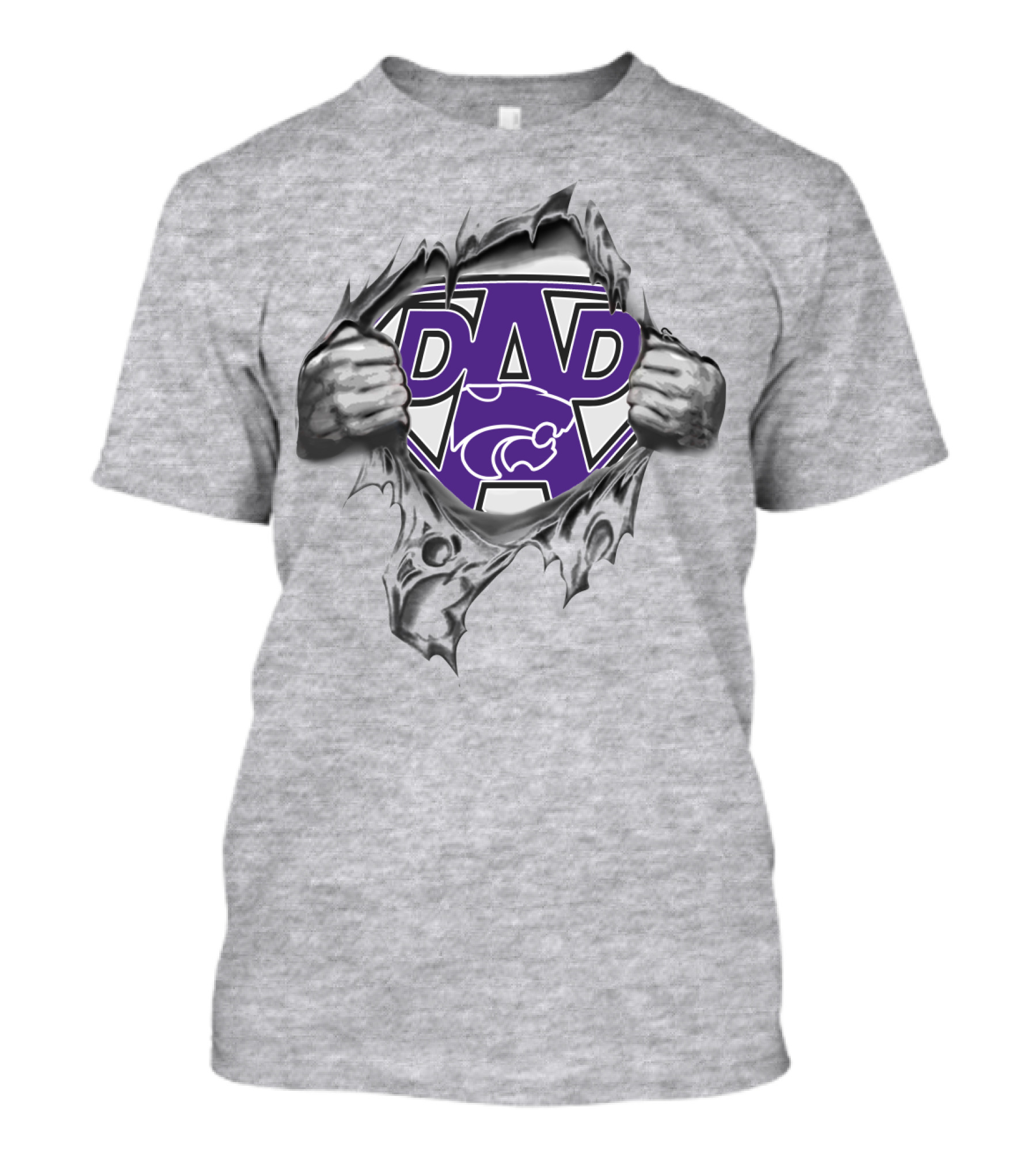 Kansas Wildcats Super Dad Hero T-Shirt