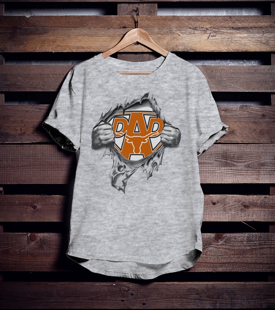 Longhorns Dad Superman T-Shirt