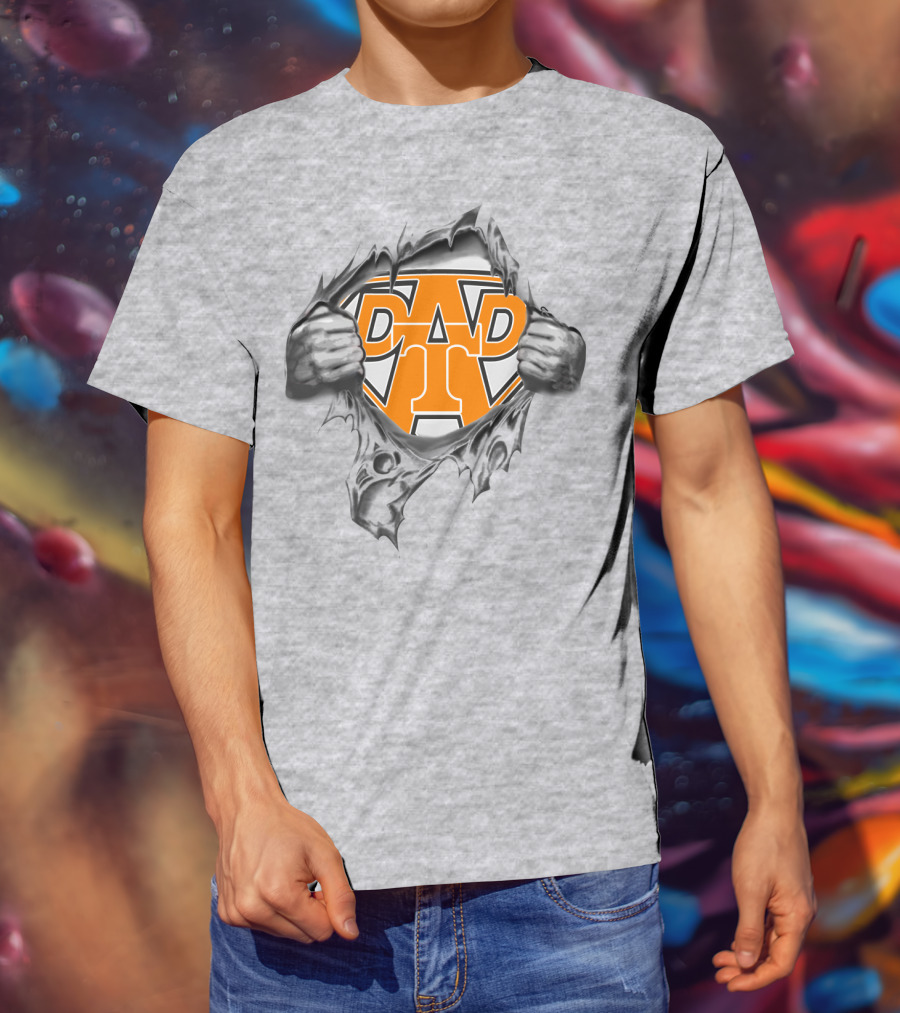 Volunteer Super Dad T Logo Hero T-Shirt