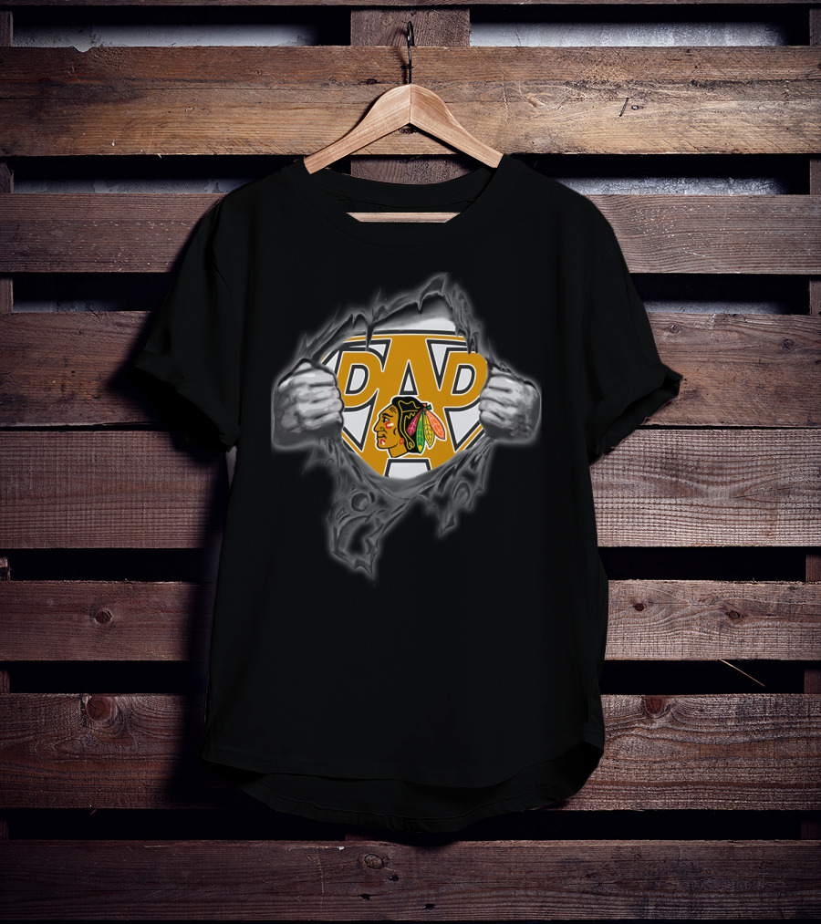 Blackhawks Super Dad T-Shirt