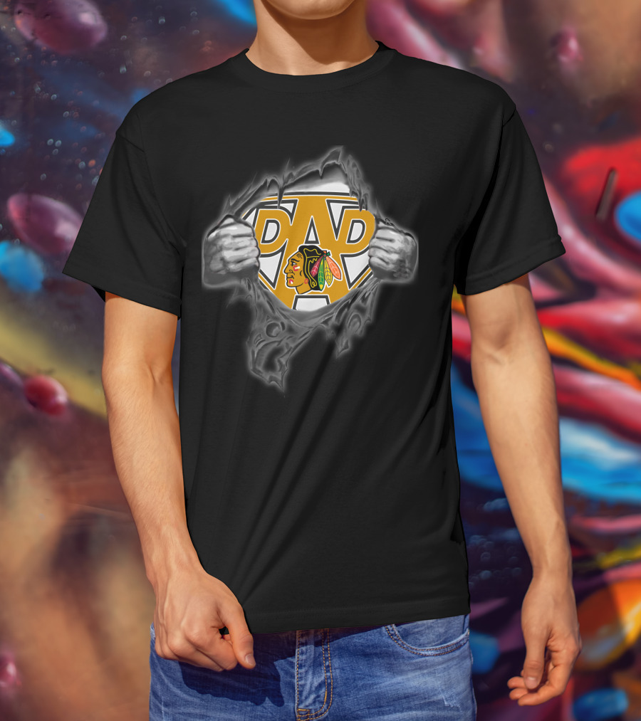 Blackhawks Super Dad T-Shirt