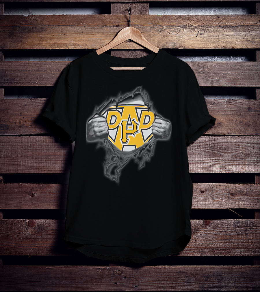 Pittsburgh Pirates Dad Superhero Emblem T-Shirt