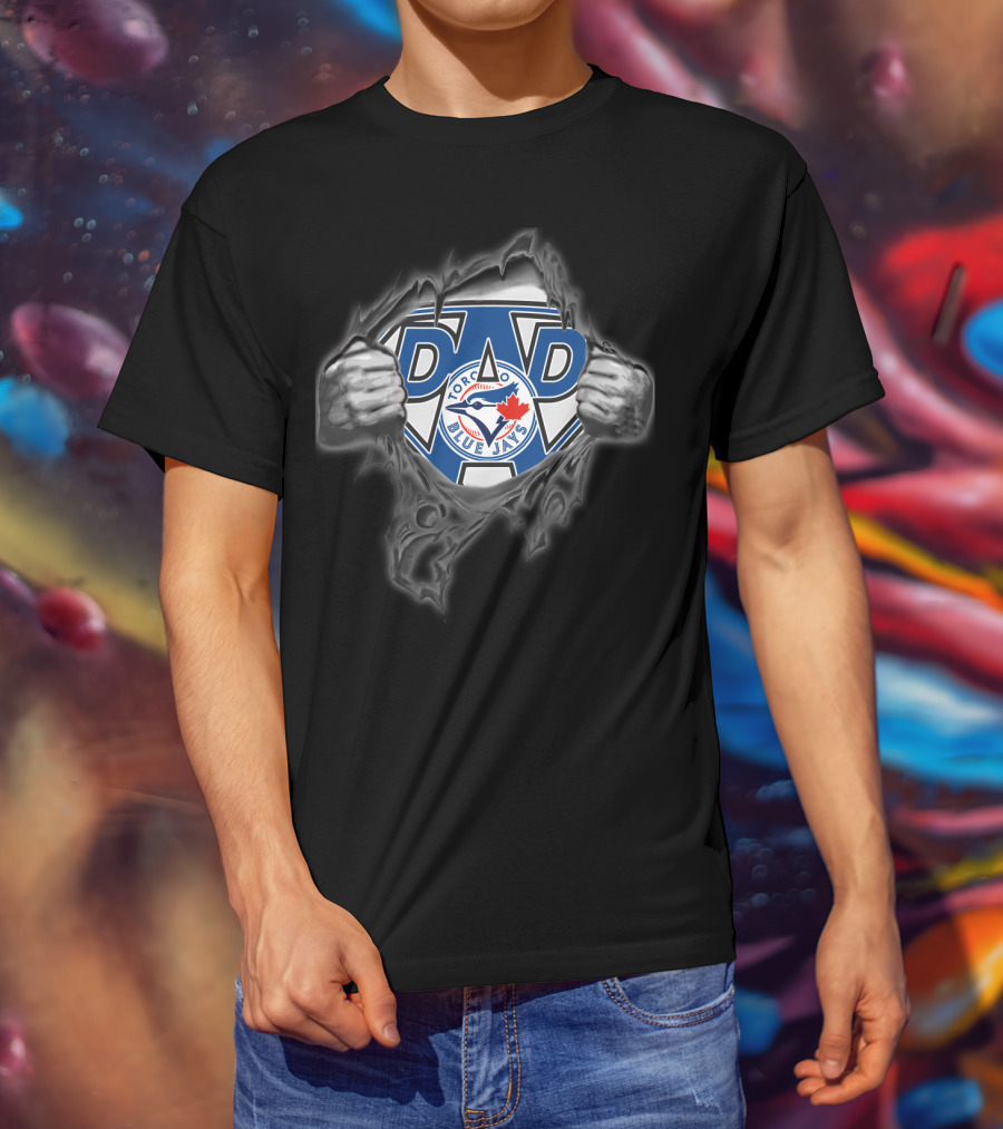 Toronto Blue Jays Dad Superhero T-Shirt