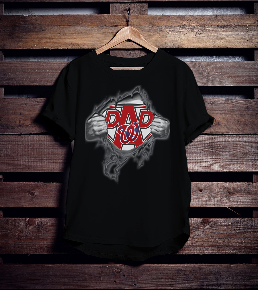 Washington Nationals Dad Superhero T-Shirt