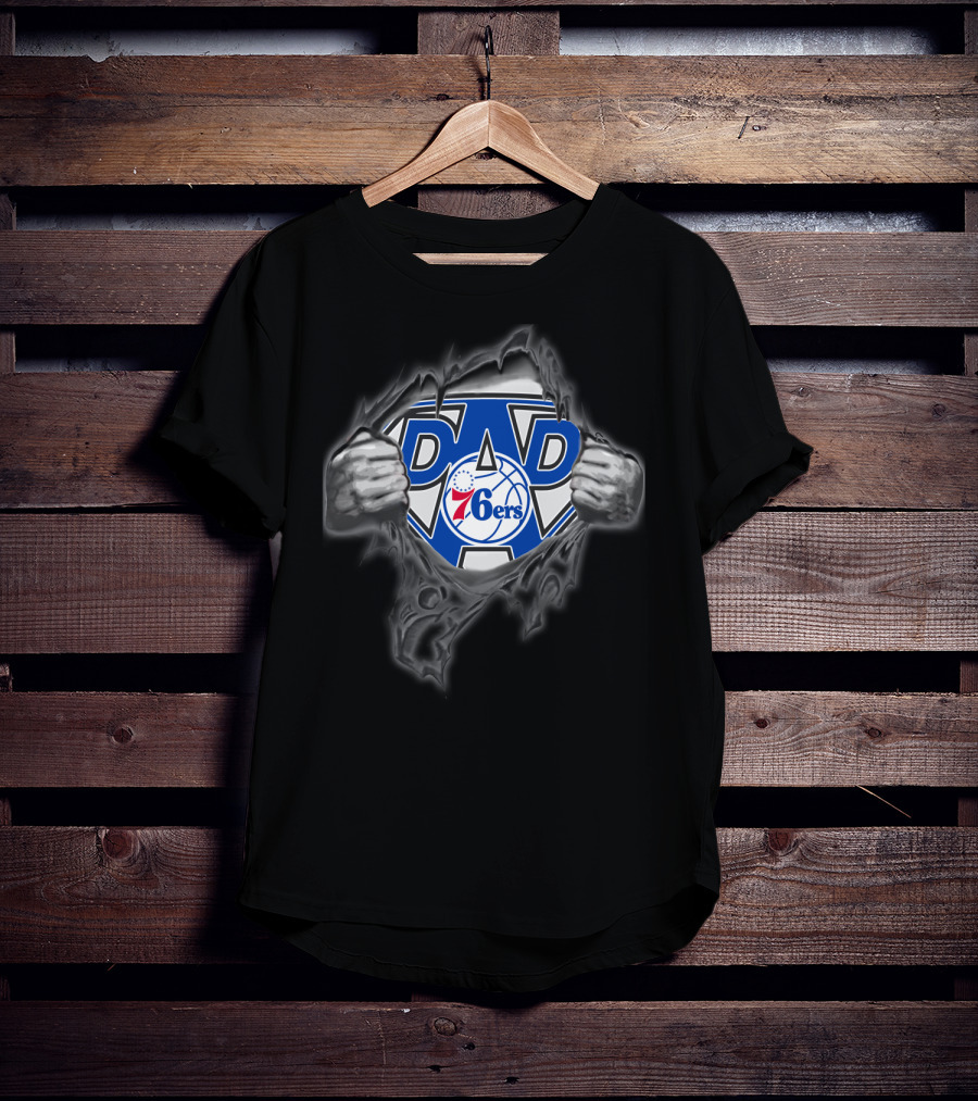 Philadelphia 76ers Super Dad Fan T-Shirt