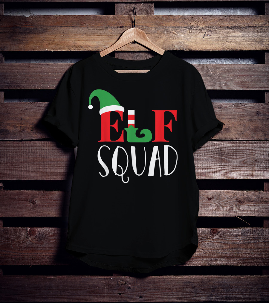 Family Christmas Matching Holiday Elf Squad Group T-Shirt