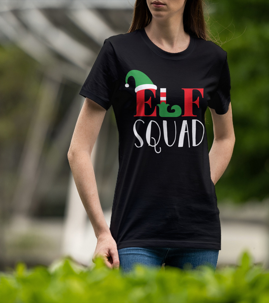 Family Christmas Matching Holiday Elf Squad Group T-Shirt