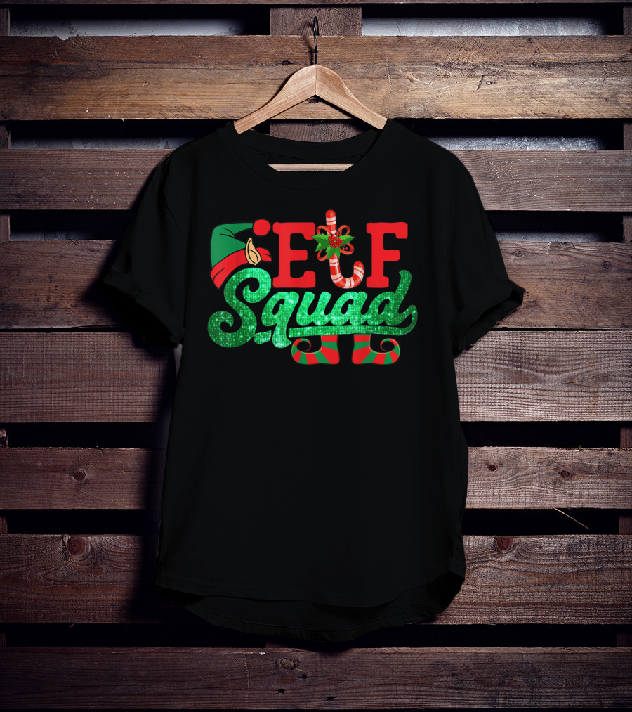 Elf Squad Funny Family Matching Christmas Holiday T-Shirt