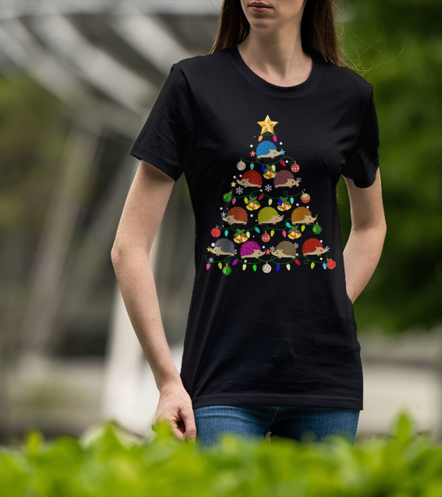 Just A Girl Who Loves Hedgehog Christmas Tree Holiday Ornaments T-Shirt