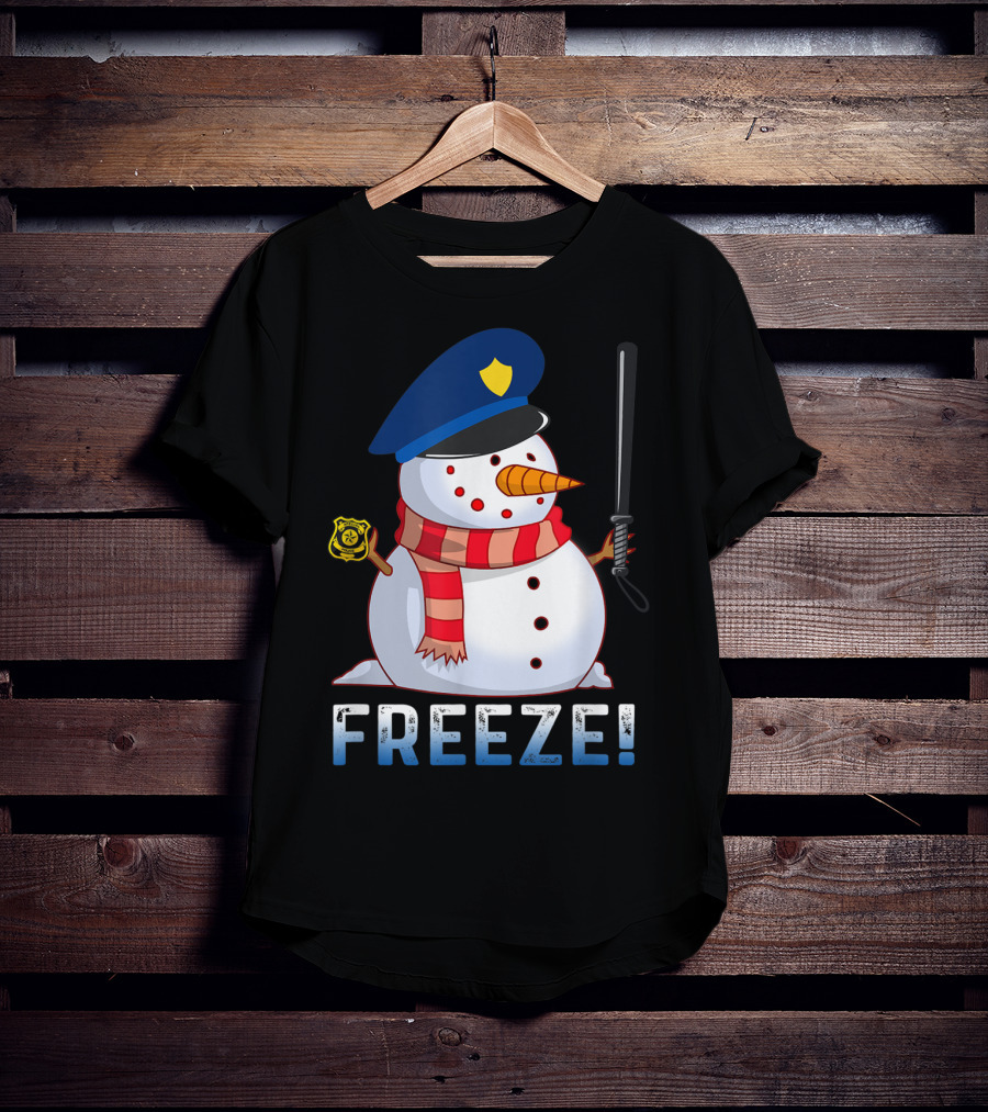 Police Snowman Freeze T-Shirt
