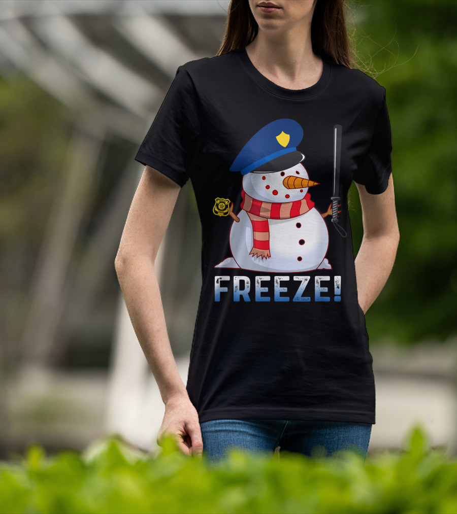 Police Snowman Freeze T-Shirt
