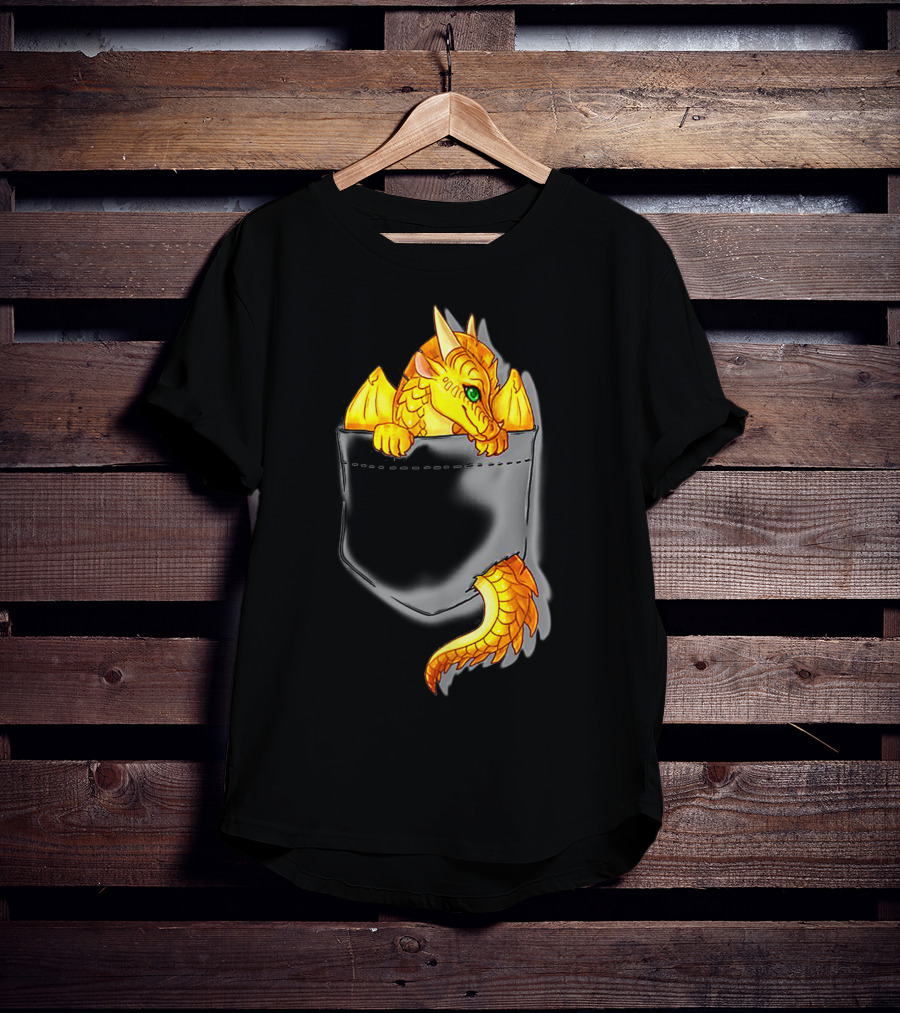 Wings Of Fire Pocket Sunny Dragon Bright Gold Character T-Shirt