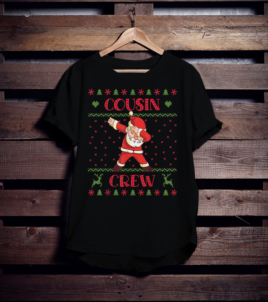 Cousin Crew Dabbing Santa Christmas T-Shirt