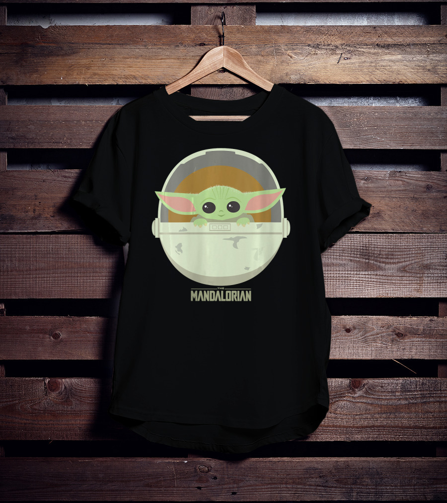Star Wars The Mandalorian The Child Bassinet Helmet T-Shirt