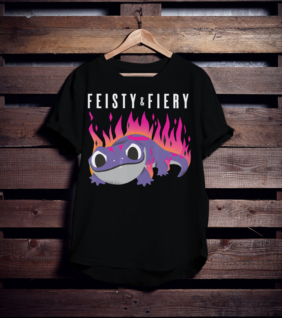 Disney Frozen 2 Bruni Salamander Feisty And Fiery With Flames T-Shirt