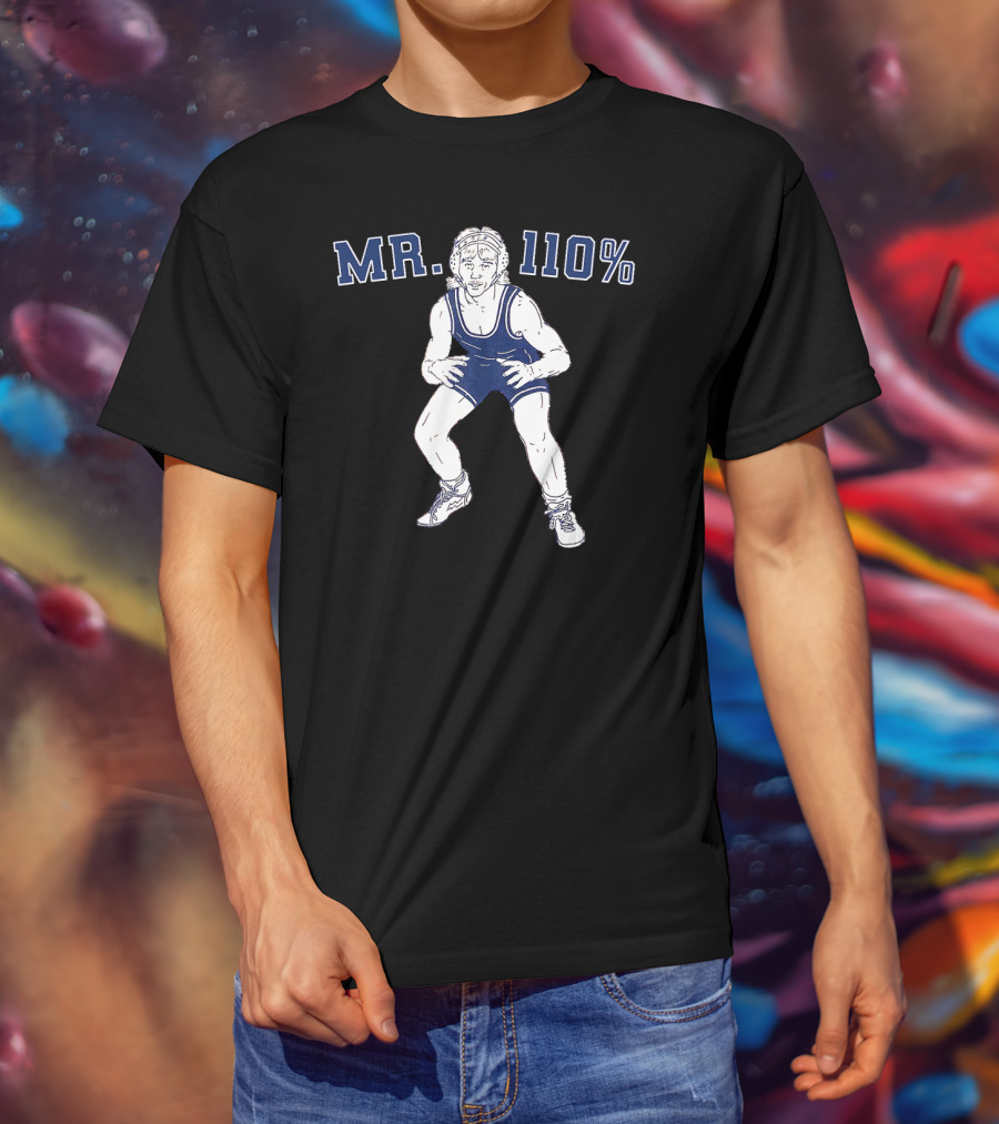 MR. 110% Wrestling Cartoon Wrestler T-Shirt