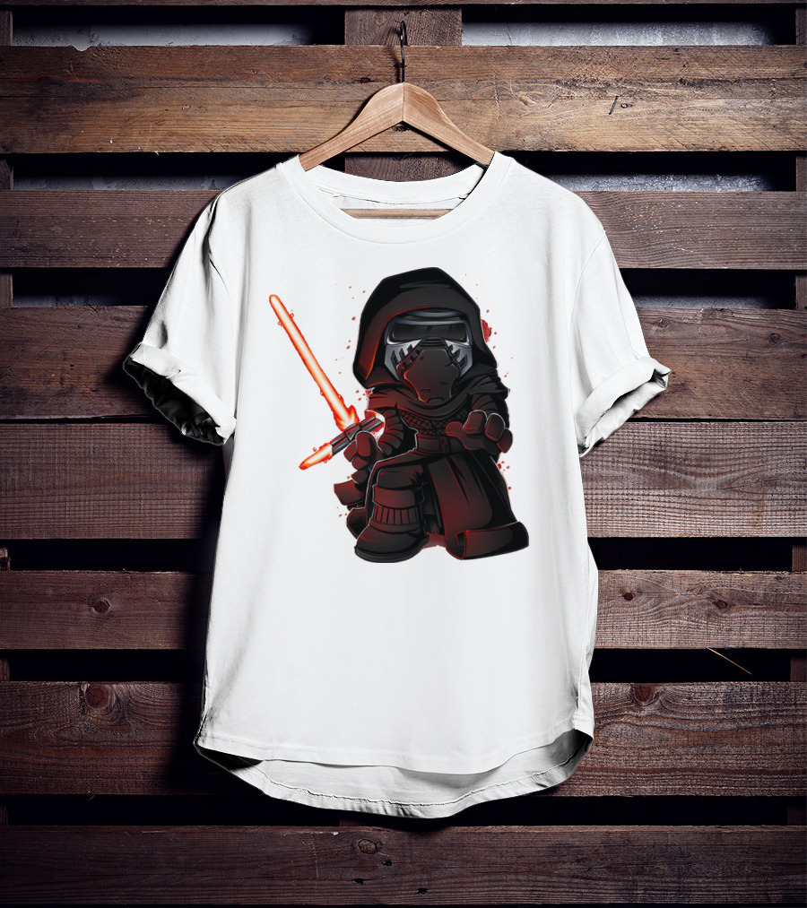 Kylo Ren Chibi With Red Lightsaber T-Shirt