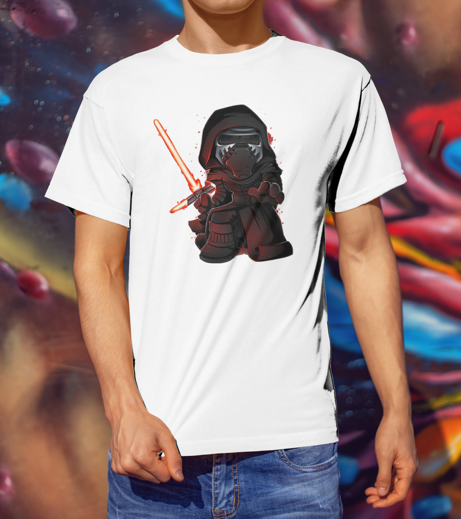 Kylo Ren Chibi With Red Lightsaber T-Shirt