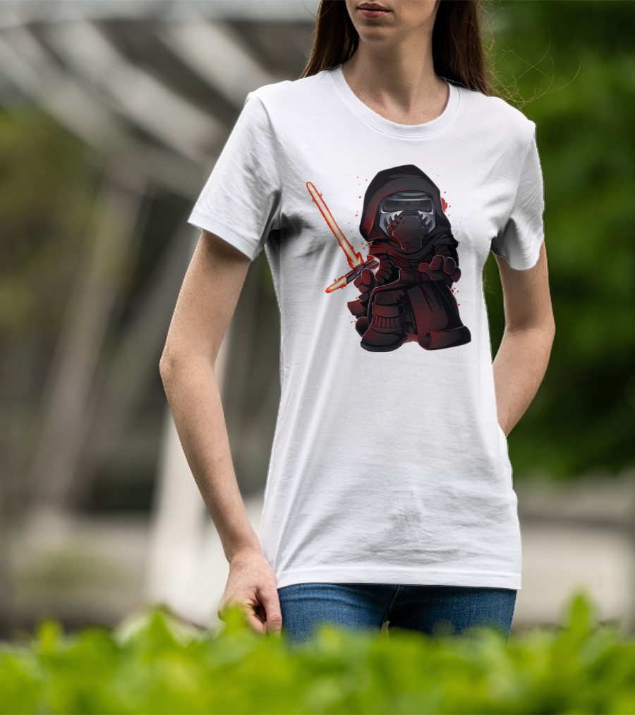 Kylo Ren Chibi With Red Lightsaber T-Shirt