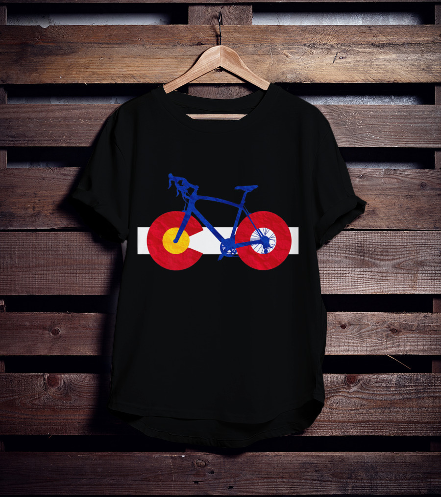 Colorado Flag Cycling Fusion Road Bike T-Shirt