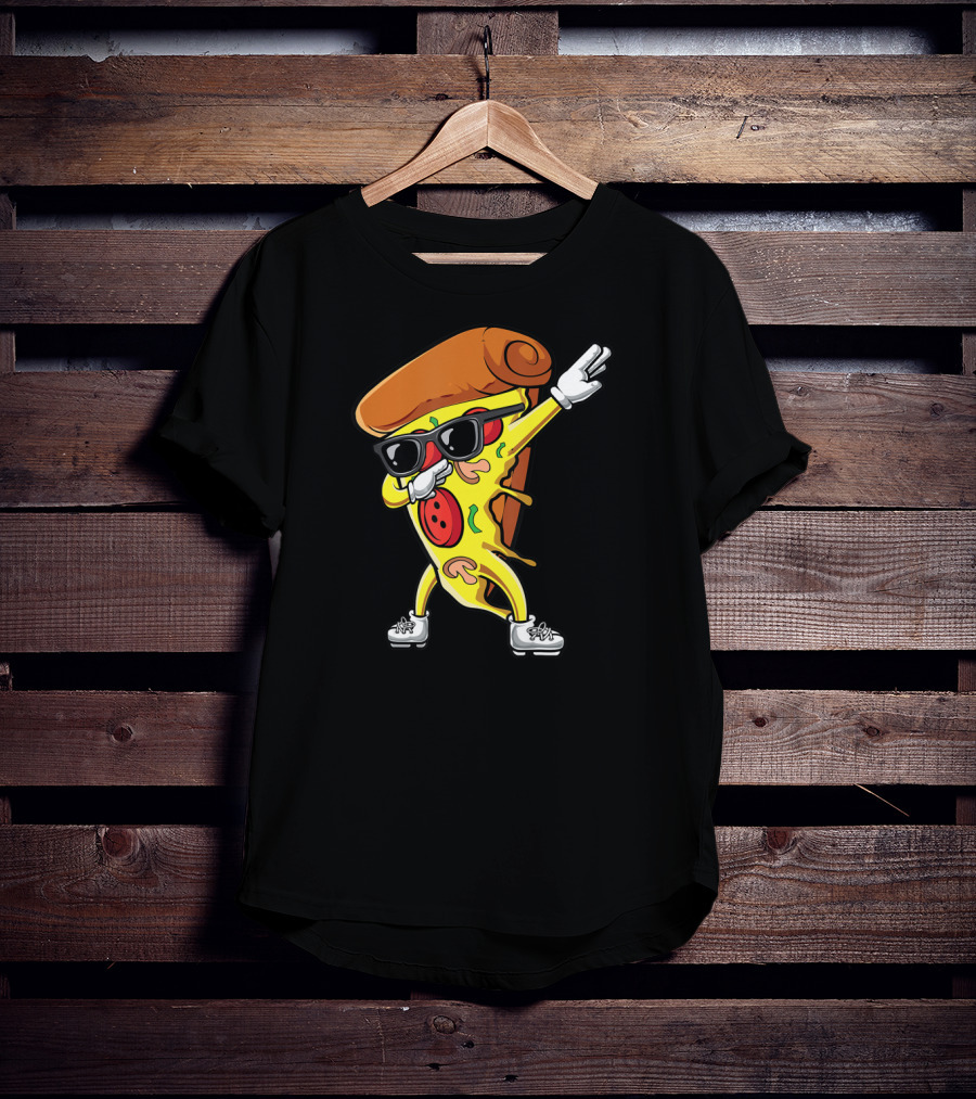 Dabbing Pizza Slice With Sunglasses And Sneakers Italian Food T-Shirt