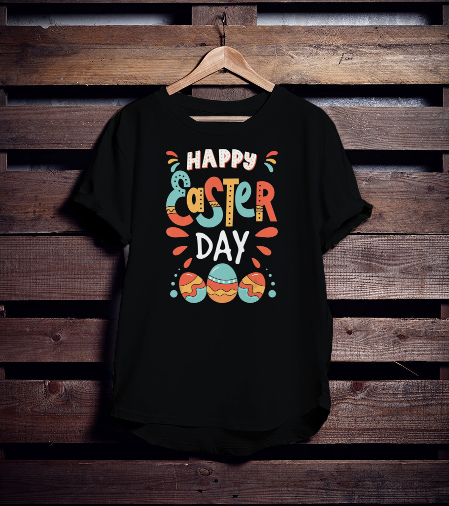 Happy Easter Day Colorful Bunny Egg T-Shirt