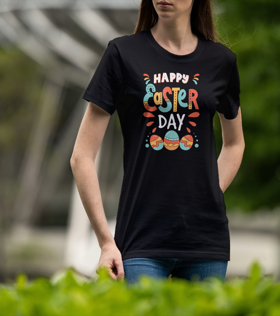 Happy Easter Day Colorful Bunny Egg T-Shirt
