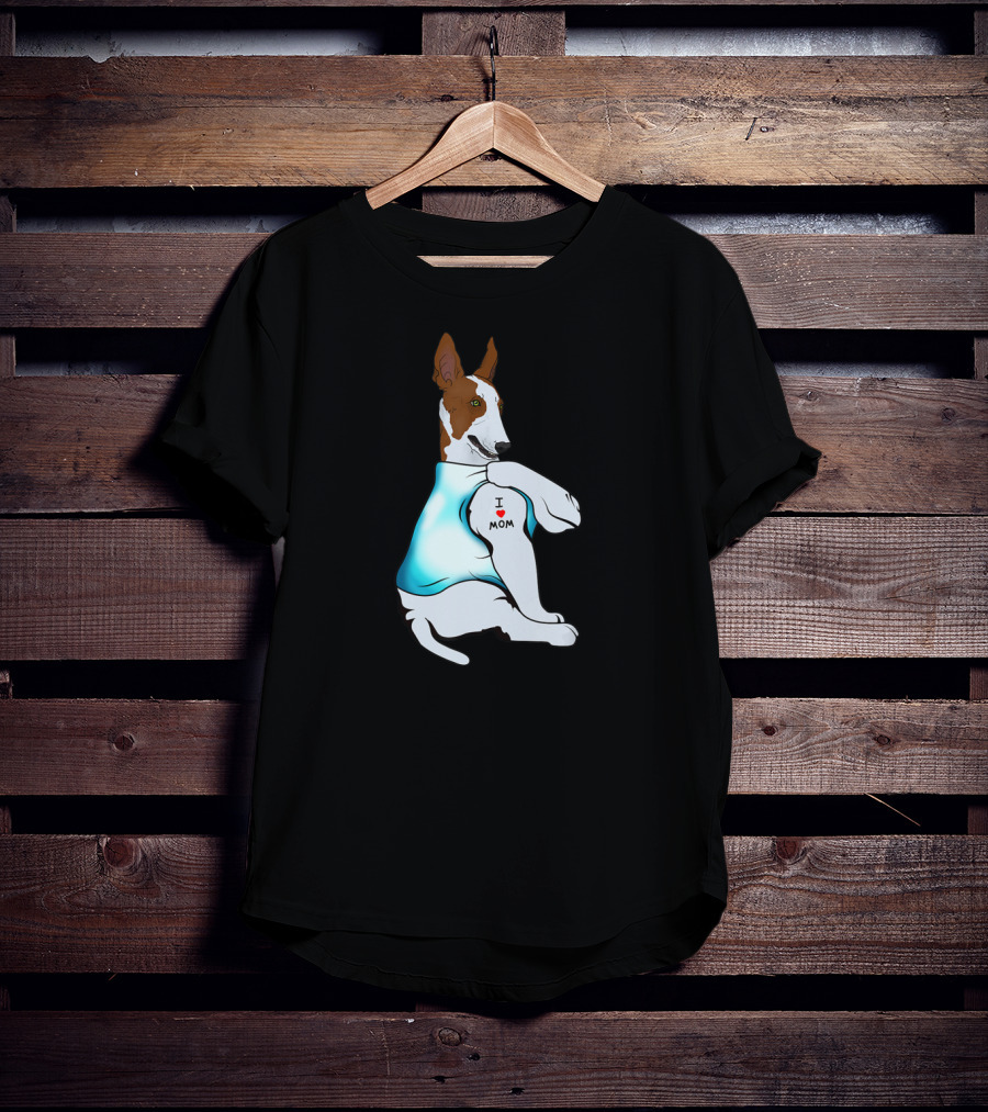 Basenji Dog I Love Mom Tattoo T-Shirt