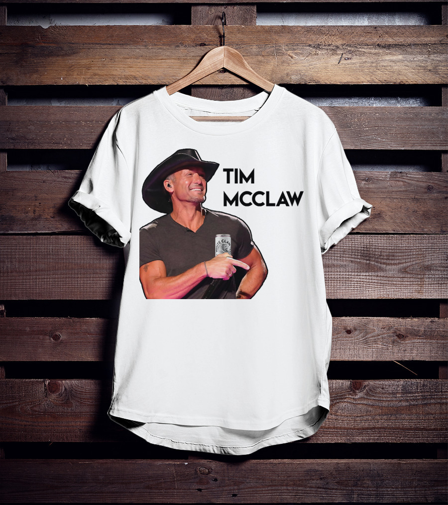 Tim McClaw White Claw Can Cowboy Hat T-Shirt