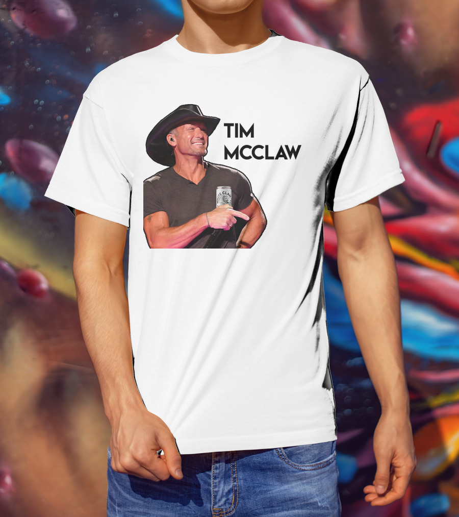 Tim McClaw White Claw Can Cowboy Hat T-Shirt