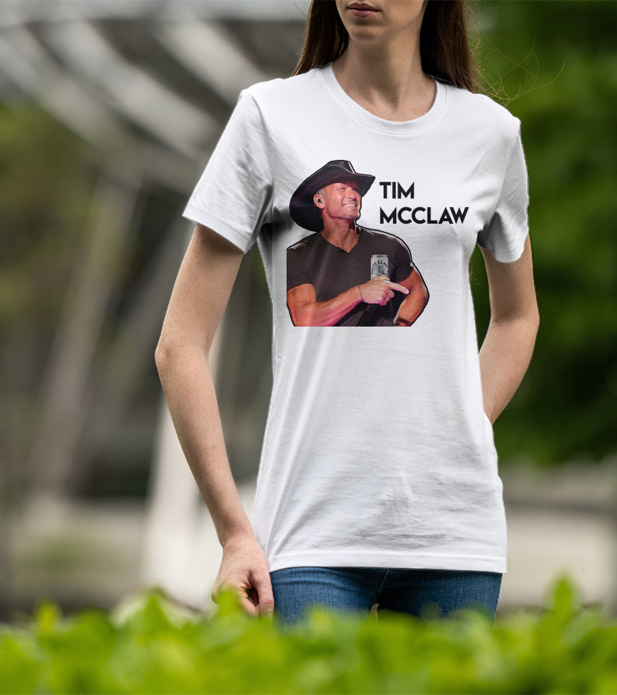 Tim McClaw White Claw Can Cowboy Hat T-Shirt